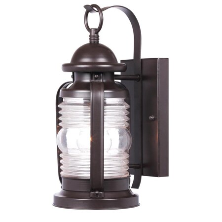 Westinghouse Fixture Wall Outdoor 60W Weatherby Lantern Weathered Brnz Steel Clear Glass 6230100